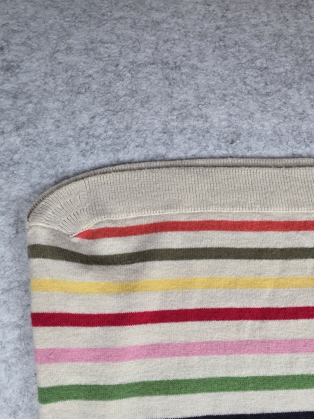 Talbots Cream Sweater with Multi-Color Stripes - Picture 8 of 10